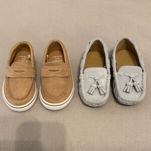 Janie and Jack Two Pairs Toddler Boy Moccasins, Size 6T